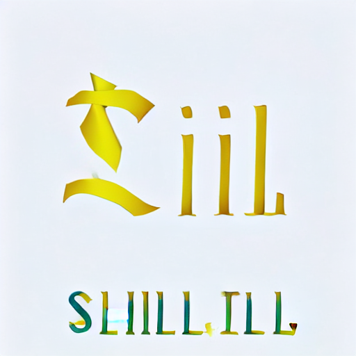 AI image generated of A yellow drawing of the word Silil.